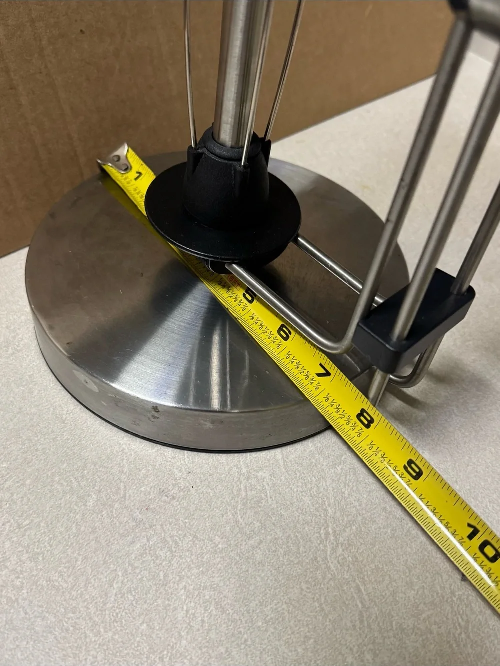 Stainless Steel Free-Standing Paper Towel Holder - White Roll Compatible